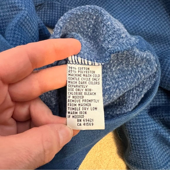 Greg Norman 1/4 Zip Pullover Blue Houndstooth Print Cotton/Poly Blend Size XL - Picture 8 of 8